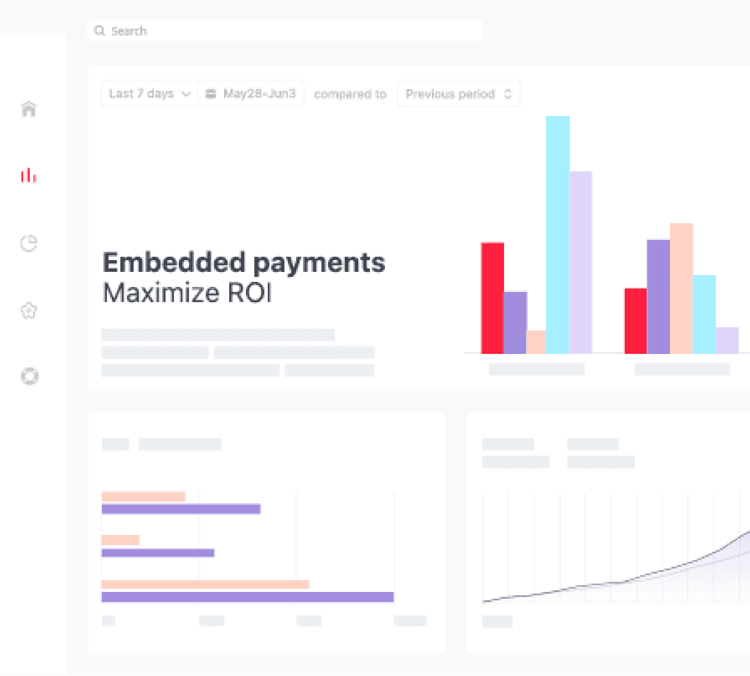 Screengrab of Embedded Payments reports